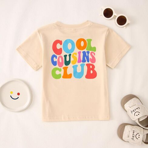 CM C&M WODRO Cousin Shirt Toddler Baby Boy Girl Cool Cousins Club T-Shirt Kid Promoted to Big Cousin Announcement Tees Top in Saudi Arabia