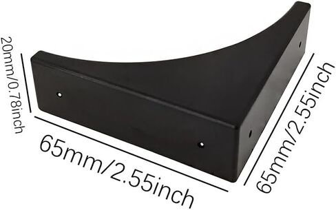Black Corner Guard, Metal Corner Protectors for Furniture, Antique Decorative Table Corner Protector Edge Safety Guard for Boxes,Barn Door,Wood Frame,Desk, Furniture Hardware Accessories 4PCS (Black) in Saudi Arabia