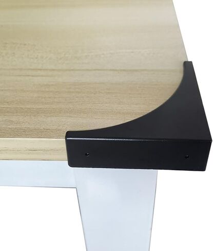 Black Corner Guard, Metal Corner Protectors for Furniture, Antique Decorative Table Corner Protector Edge Safety Guard for Boxes,Barn Door,Wood Frame,Desk, Furniture Hardware Accessories 4PCS (Black) in Saudi Arabia