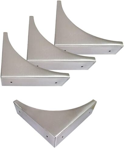 Black Corner Guard, Metal Corner Protectors for Furniture, Antique Decorative Table Corner Protector Edge Safety Guard for Boxes,Barn Door,Wood Frame,Desk, Furniture Hardware Accessories 4PCS (Black) in Saudi Arabia