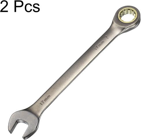 Harfington 2PCS REATHETING مفتاح 12 مم متري المفتوح المفتوح وجع 90-TEETH CR-V الصلب المطلي بالنيكل المغطى بمجموعة رأس ثابتة رأس رات in Kuwait