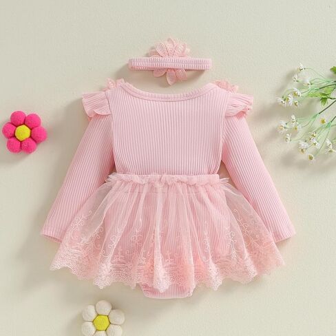 Little Princess Birthday Party Dress Embroidery Flower Lace Tutu Romper Dress Infant Baby Girl Clothes Outfits in Saudi Arabia