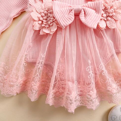 Little Princess Birthday Party Dress Embroidery Flower Lace Tutu Romper Dress Infant Baby Girl Clothes Outfits in Saudi Arabia