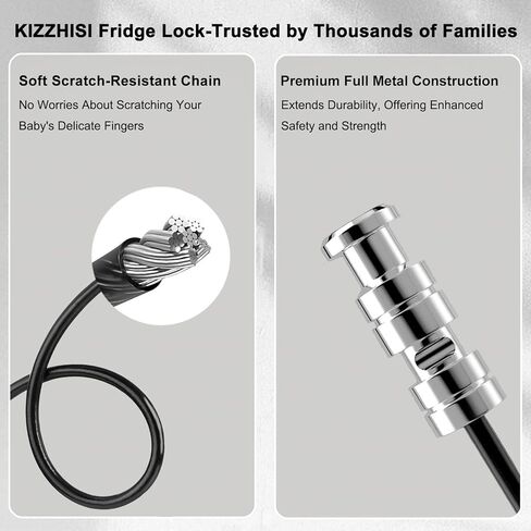 Fridge Lock (2 Pack), Child Proof Refrigerator Lock for Baby Safety, for Fridge, Cabinets, Drawers, Window and Child Safety Cabinet Locks, 3M Adhesive No Drilling (White) in Saudi Arabia
