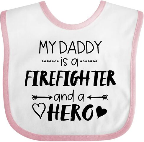 inktastic My Daddy Is a Firefighter and a Hero Baby Bib in Kuwait