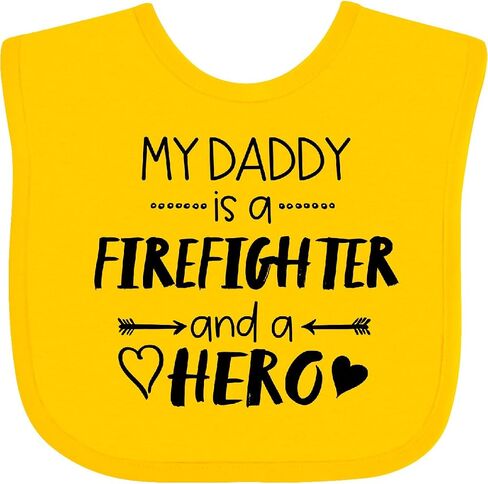 inktastic My Daddy Is a Firefighter and a Hero Baby Bib in Kuwait