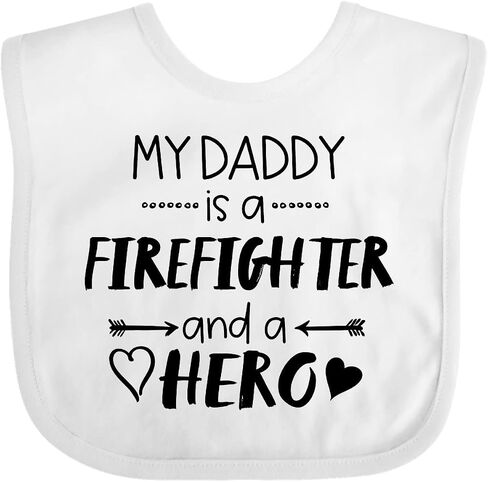 inktastic My Daddy Is a Firefighter and a Hero Baby Bib in Kuwait