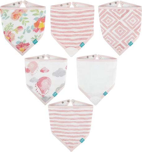 Featherhead™ Muslin Baby Bibs for Feeding, Drooling, & Teething - 100% Cotton Muslin with Absorbent Towel Backing in Kuwait