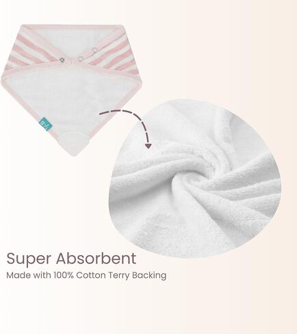 Featherhead™ Muslin Baby Bibs for Feeding, Drooling, & Teething - 100% Cotton Muslin with Absorbent Towel Backing in Kuwait