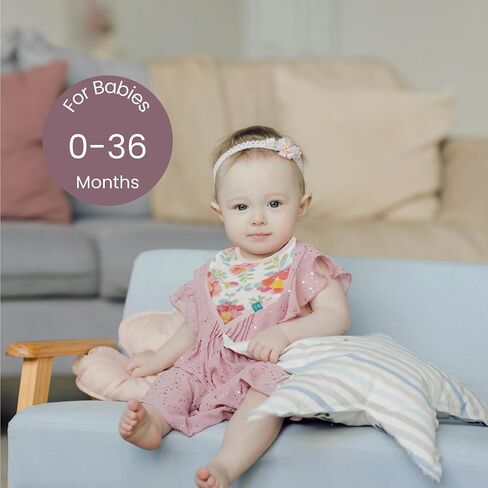Featherhead™ Muslin Baby Bibs for Feeding, Drooling, & Teething - 100% Cotton Muslin with Absorbent Towel Backing in Kuwait