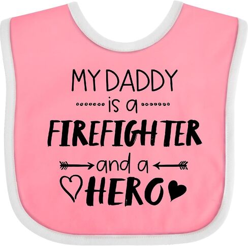 inktastic My Daddy Is a Firefighter and a Hero Baby Bib in Kuwait