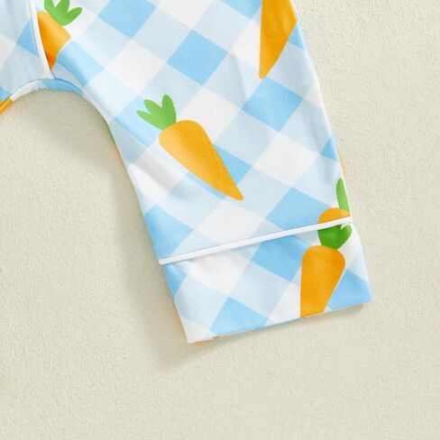 woshilaocai Easter Pajamas Baby Boy Girl Button Down Pjs Romper Cute Toddler Spring Summer Sleepwear in Saudi Arabia
