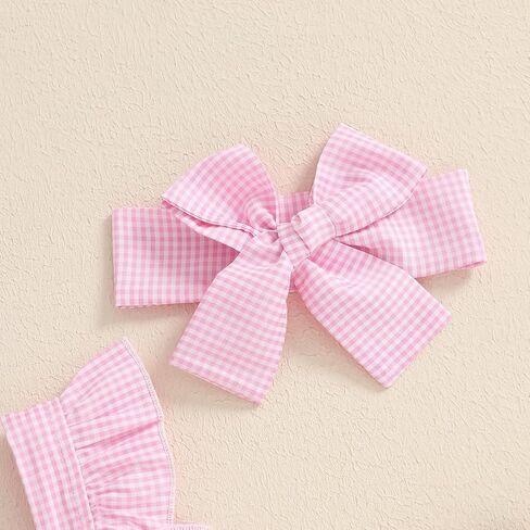 Baby Bodysuit Dress Girl Summer Dress Ruffle Fruit Clothes Shirred Smocked Infant Rompers Plaid Boho Dress Outfits in Kuwait