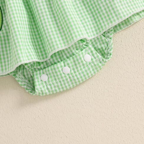 Baby Bodysuit Dress Girl Summer Dress Ruffle Fruit Clothes Shirred Smocked Infant Rompers Plaid Boho Dress Outfits in Kuwait