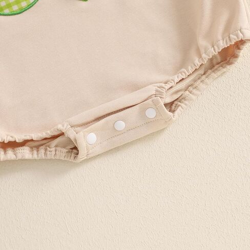 حديثي الولادة طفلة لطيف عيد الفصح رومبير غير رسمية البرسيم أرنب نمط التطريز O-رقابة طويلة الأكمام من البلوزات in Kuwait