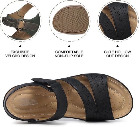 SHIBEVER Women's Wedge Sandals Platform: Comfortable Dressy Arch Support Ankle Strap - Summer Open Toe Women Sandals in Saudi Arabia