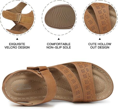 SHIBEVER Women's Wedge Sandals Platform: Comfortable Dressy Arch Support Ankle Strap - Summer Open Toe Women Sandals in Saudi Arabia