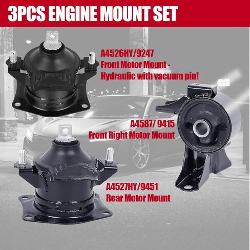 محرك تركيب المحرك متوافق مع محرك Honda Odyssey VTEC 3.5L DX EX LX NHL 2008-2010 وحامل Trans Mount 5 قطعة in Kuwait