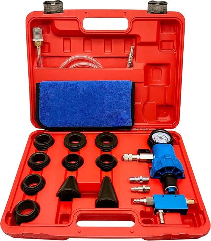 ZKTOOL New Coolant System Vacuum Refiller Kit,Engine Cooling System Vacuum PurgeCoolant Bleeder Kit with 8 Rubber Sleeves & 2 Universal Adapter Cone Plug EV15 Vacuum Generator.… in Saudi Arabia