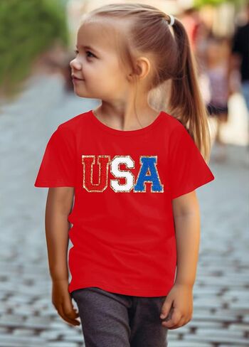 4th of July Shirts Toddler America Flag Tee Patriotic Tops Loves Jesus and American T-Shirt USA Red White Blue T Shirt in Saudi Arabia