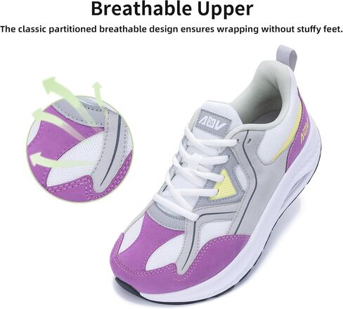IIV Women Wide Toe Box Arch Support Sneakers Plantar Fasciitis Pain Relief in Saudi Arabia