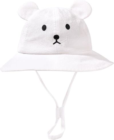 FURTALK Baby Toddler Sun Hat Wide Brim Baby Bucket Hats with Bear Ears Infant Beach Hat in Kuwait