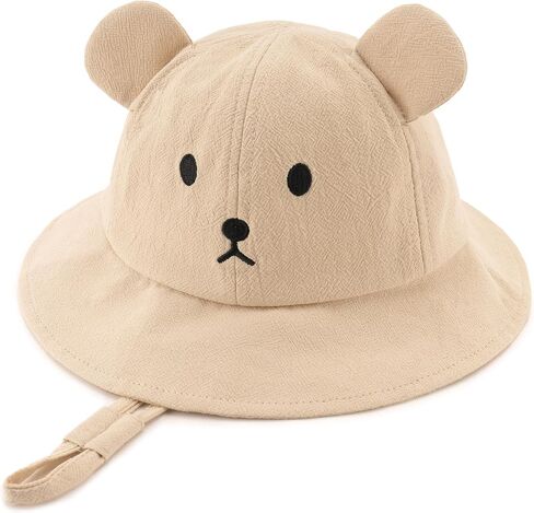 FURTALK Baby Toddler Sun Hat Wide Brim Baby Bucket Hats with Bear Ears Infant Beach Hat in Kuwait