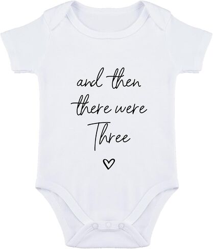 And Then There Were Three Bodysuit for Baby Pregnancy Announcement Bodysuit for Grandparents Unisex Infant in Kuwait