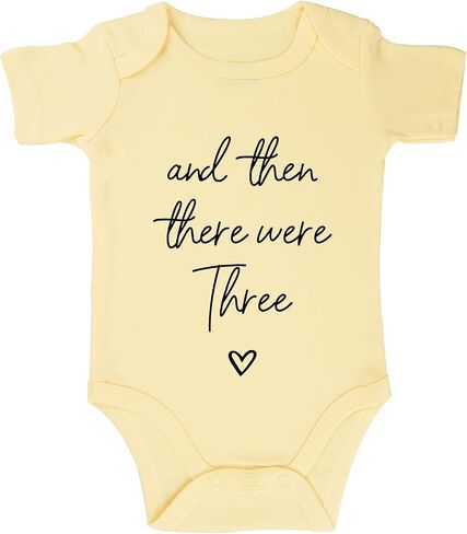 And Then There Were Three Bodysuit for Baby Pregnancy Announcement Bodysuit for Grandparents Unisex Infant in Kuwait