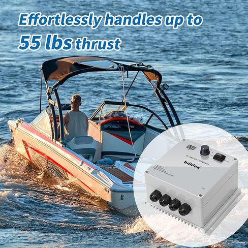 وحدة تحكم PWM، جهاز تحكم في سرعة المحرك Briidea DC 12-48V 35A مقاوم للماء مع مفتاح عكسي للفرامل الأمامية، ومقياس الجهد القابل للتعديل وشاشة LED، سهلة التجميع، مثالية لمحرك القارب in Saudi Arabia