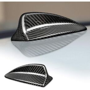 AIRSPEED Black Carbon Fiber Car Shark Fin Antenna Cover Radio Signal Base for BMW E82 E46 E90 E92 M3 Accessories (7.6'')