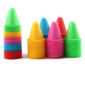 20 Pcs Mixed Color Slalom Cones Cones for Kids Roller Skating for Skate Practice Sport Training