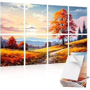 TONOR 8 Pack Art Acoustic Panel, Self-Adhesive Wall Panels, 48"X32" Sound Absorbing Panels, Decorative Soundproof Panels, Acoustic Treatment for Recording Studio, Office, Home, World Map