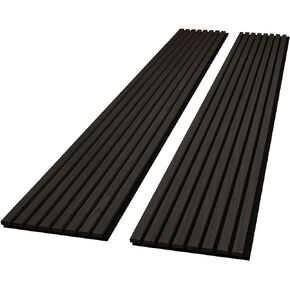 12.5" Wide x 94.5" Long x 0.82" Thick Acoustic Panel, Full Length - 2 Pack, Black Diamond