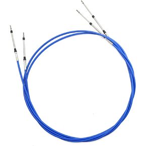2Pcs Marine 33C Throttle Shift Remote Control Box Cable Replacement for Yamaha Outboard Engine Boat Motor Steering System Blue (15FT)