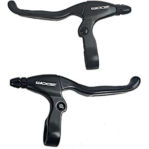 MTB Disc Brake Lever Aluminum Alloy Disc Brakes Lever with Bell Mountain Bike Bicycle Brake Handle Crank Ring (1 Pair with Bell)