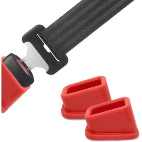 2PCS Seat Belt Buckle Holder, Seat Belt Slot Retainer, Seat Belt Buckle Extender, Auto Seatbelt Buckle Booster, Easy Access Silicone Seatbelt Buckle Cover for Kids Universal for Most Car