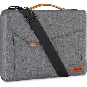 DOMISO 17-17.3 Inch Laptop Sleeve Bag Business Briefcase Messenger Bag Compatible with 17.3" Dell Computer/HP Pavilion 17/ProBook 470/MSI GS73VR Stealth PRO/Dell/Lenovo/Acer/ASUS,Black