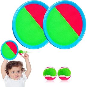 Toss and Catch Ball Set | Toss and Catch Sports Game Set - Upgraded Version 8inch Toy Paddle Catch Toy for Gift Kids/Adults/Family/Backyard Beach Outdoor Games