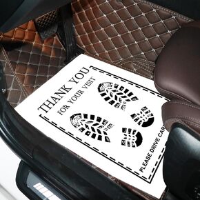 Car Paper Floor Mats 12Pcs White Disposable Floor Cars Detailing Portable Vehicle Foot Pads Car Wash Automotive Floor Mat Protector for Car Vehicles Wash 19x15.6inch