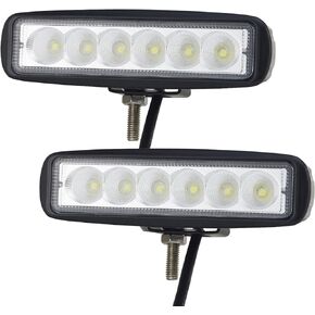 Willpower 2Pcs 4 Round Led Work Light Bar 27W 2200LM Driving Pods Spot Beam Work Lamp For Off-Road Suv Boat 4X4 Jeep JK 4WD Truck 12V-24V