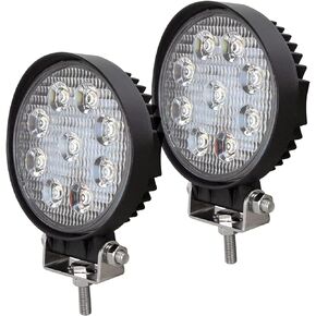 Willpower 6 في شريط ضوء العمل LED 2 قطعة 18 واط مصباح LED للفيضانات للطرق الوعرة عالي الطاقة ATV Jeep 4x4 جرار على الطرق الوعرة ضوء الضباب القيادة بار Rree Truck SUV Car IP67 مقاوم للماء 12-24 فولت