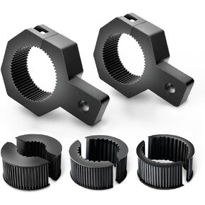 Nilight 90023B 2-Pack (Standard) Mounting Bracket Kit LED Off-Road Light Vertical Bar Tube Clamp Roof Roll Cage Holder,2 Years Warranty,Black
