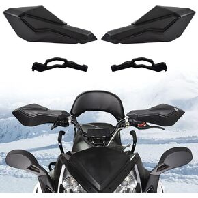 SAUTVS Hand Guards with Mounting Brackets for Polaris Snowmobile, Black Handguards with Straight Bar Handguard Mounts for Polaris Snowmobile Accessories (1Pair, Replace #2879193, 2880939)