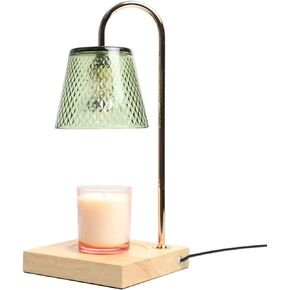 Electric Candle Warmer Lamp with Dual Bulbs - Compatible with Jar Candles, Vintage Design, Dimmable, Top Melting for Scented Wax