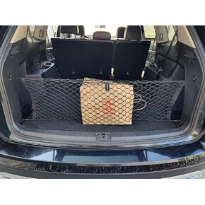 Envelope Style Automotive Elastic Trunk Mesh Cargo Net for Volkswagen Atlas 2017-2024 - Premium Trunk Organizers and Storage - Luggage Net for Crossover - Best Car Organizer for Volkswagen Atlas