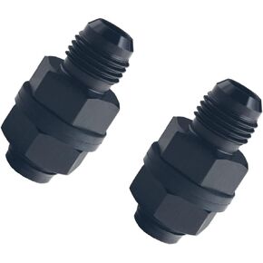 DEWHEL 2PCS AN10 Flare Fuel Cell Bulkhead Fitting 10AN Aluminum Locking Nut W/Washer