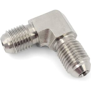3AN to 3AN Fitting - 90 Degree Male Union Elbow Flare Adapter for Brake Clutch Fuel Oil Coolant (Steel) K-MOTOR