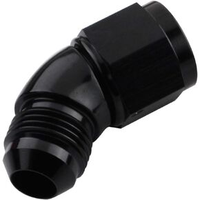 45 Degree -4 AN Male to Female Swivel Union Full Flow Elbow Fitting Adapter Aluminum Black in Kuwait