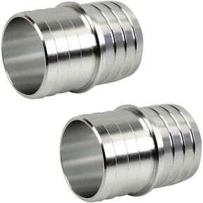 Universal 1-1/2 Inch Hose Barb Splice Coupler Fitting Adapter Connector, Repairing Fitting fits ID 1.5" Radiator Coolant Intercooler Fuel Hose(2 PCS)